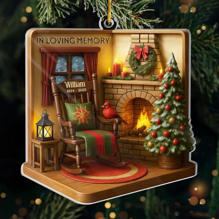 Custom Acrylic Ornament - Personalized Memorial Sympathy Gifts For Loss Of Mom, Dad - Never Truly Gone